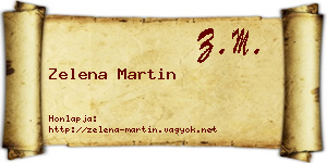 Zelena Martin névjegykártya